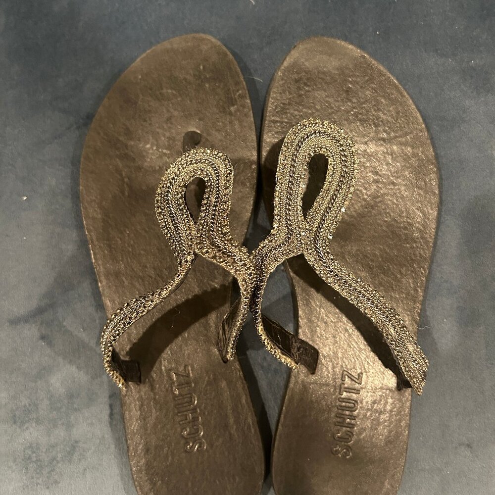 Schultz beaded sandals / LIKE NEW !